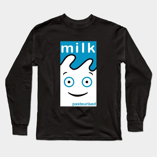 blur coffee and tv milk carton Long Sleeve T-Shirt by small alley co